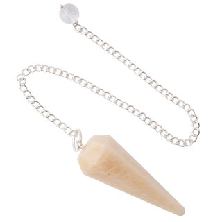 Moonstone Feldspar Pendulum with Chain, India