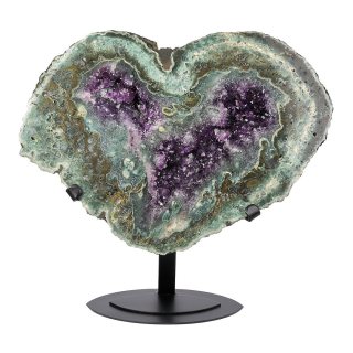 Natural Amethyst Heart on Metal Display Stand &ndash; 11.55kg