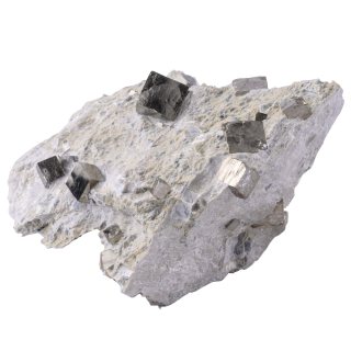 Pyrite Cubes in Matrix