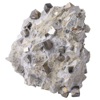 Pyrite Cubes in Matrix