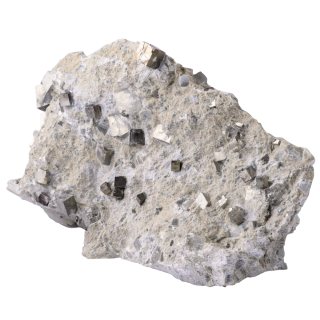 Pyrite Cubes in Matrix