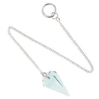 Blue Obsidian Pendulum, (man made)