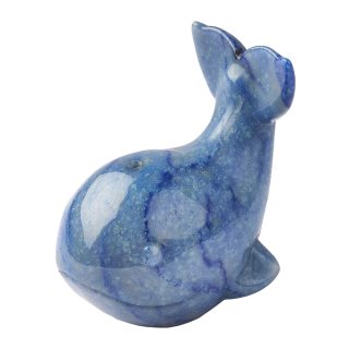 Blue Quartz Whale Carving/Incense Holder &ndash; 7.5cm