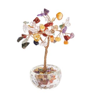 Mini Chakra Tree with Clear Cup