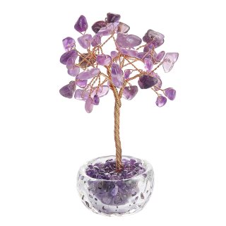 Mini Amethyst Tree with Clear Cup