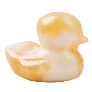 Yellow Calcite Duck Carving - 30mm