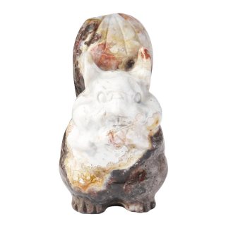 Crazy Lace Agate Squirrel Carving (2) &ndash; 50mm