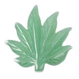 Green Aventurine Cannabis Leaf