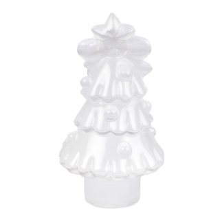 Polished Selenite Christmas Tree Carving