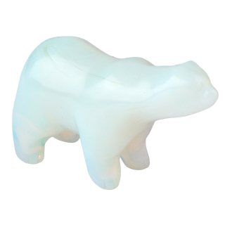 Opalite Polar Bear Carving