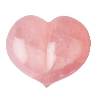 Rose Quartz Puff Heart - 55mm x45mm
