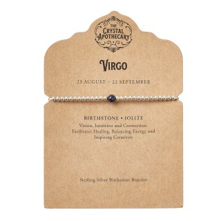 Virgo Sterling Silver Birthstone Bracelet &ndash; Iolite