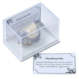Rough Hackmanite Uv, in Plastic Gift Box with ID Card