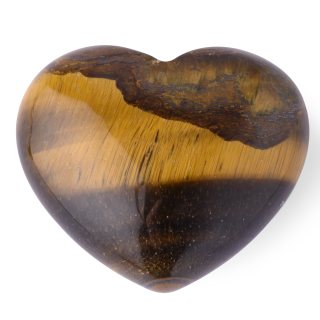 Tiger Eye Heart Carving - 25mm x 30mm 