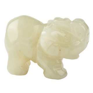 New Jade Elephant Carving - 30mm