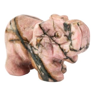 Rhodonite Elephant Carving - 30mm