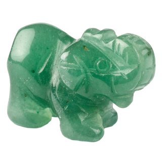 Green Aventurine Elephant Carving - 30mm