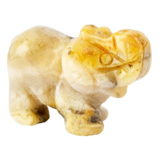 Crazy Lace Agate Elephant Carving - 30mm