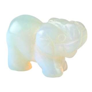Opalite Elephant Carving - 30mm