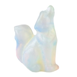 Opalite Wolf Carving - 25mm