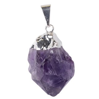 Amethyst Point Pendant - Silver Plated