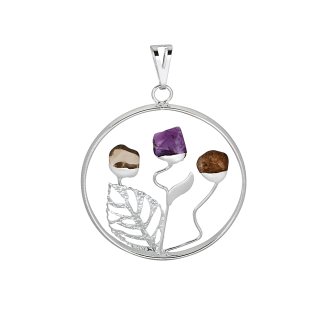 Happiness Garden Pendant - Silver Plated