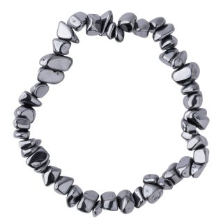 Hematine chip bracelet