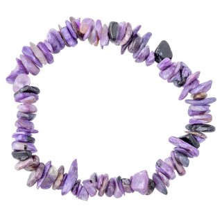 Charoite chip bracelet