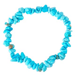 Dyed howlite chip bracelet (light blue)