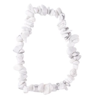 Howlite chip bracelet