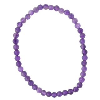 Amethyst faceted bracelet