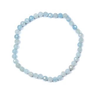 Aquamarine faceted bracelet