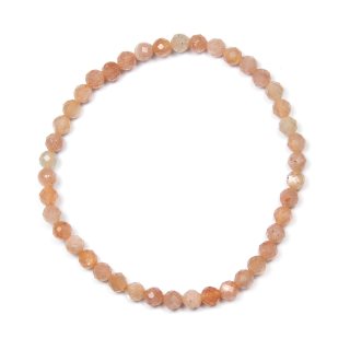 Pink moonstone faceted bracelet