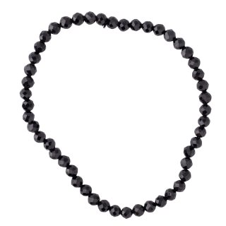 Black tourmaline faceted bracelet