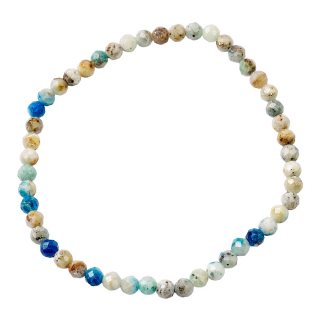 K2 Stone 4mm Faceted Bead Stretch Bracelet
