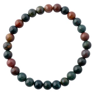 Bloodstone bead bracelet