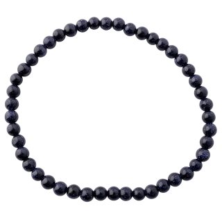 Blue Goldstone 4mm bead bracelet
