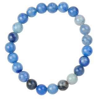 Blue Quartz 8mm bead bracelet