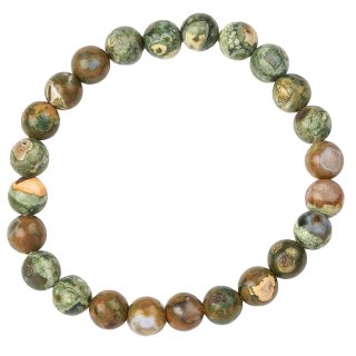 Rhyolite bead bracelet