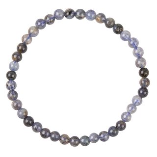 Iolite bead bracelet