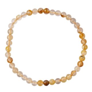 Golden Healer Quartz Bead Bracelet - 4mm