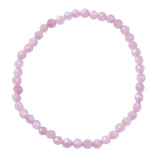 Pink Kunzite 4mm Faceted Bead Stretch Bracelet