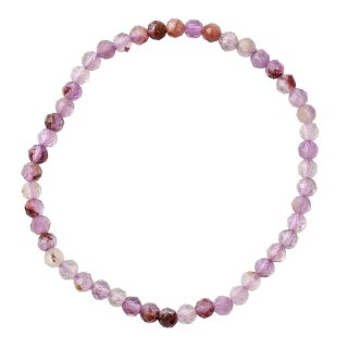 Purple Phantom Crystal Faceted Bead Bracelet