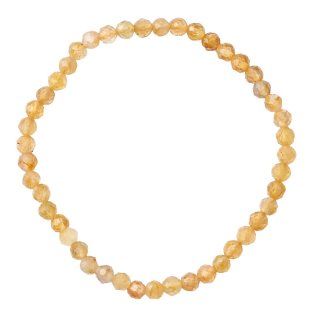 Yellow Tourmaline Faceted Bead Bracelet