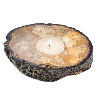 Agate Slab Tealight Holder Natural