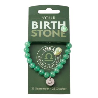 Birthstone Bracelet - Libra - Green Aventurine