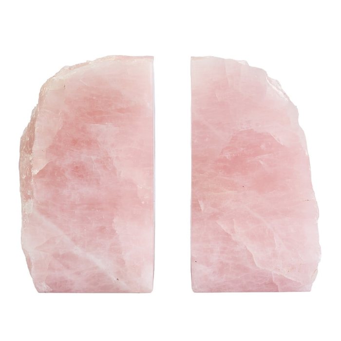 Rose Quartz Bookends - 3.19kg