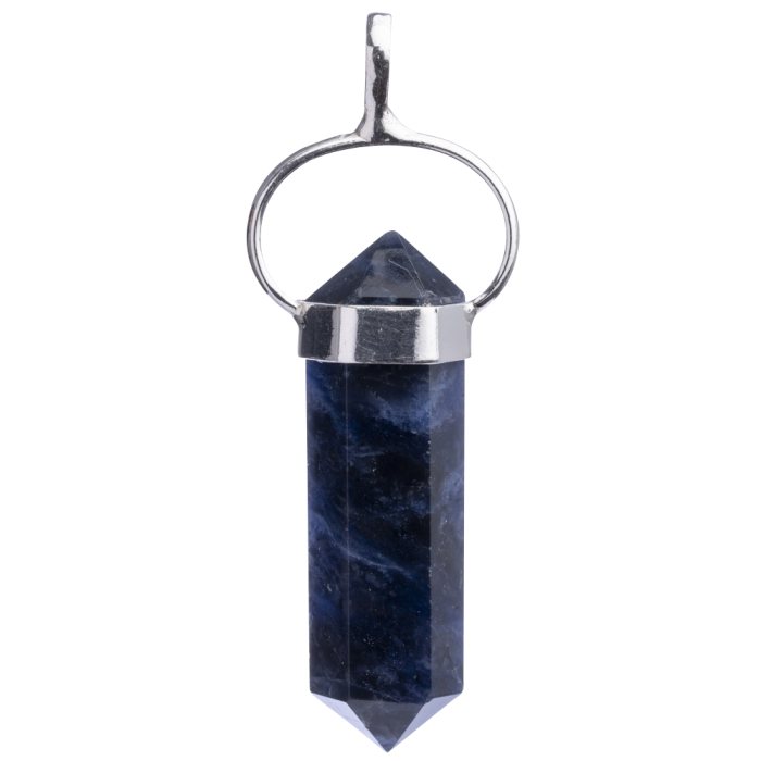 Sodalite Double Terminated Pendant - Sterling Silver
