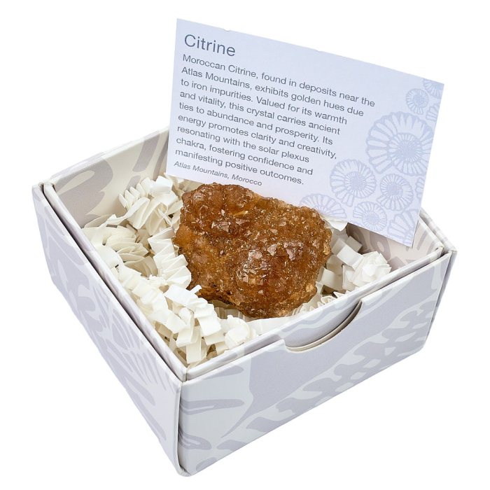 Natural Citrine Crystal in Gift Box
