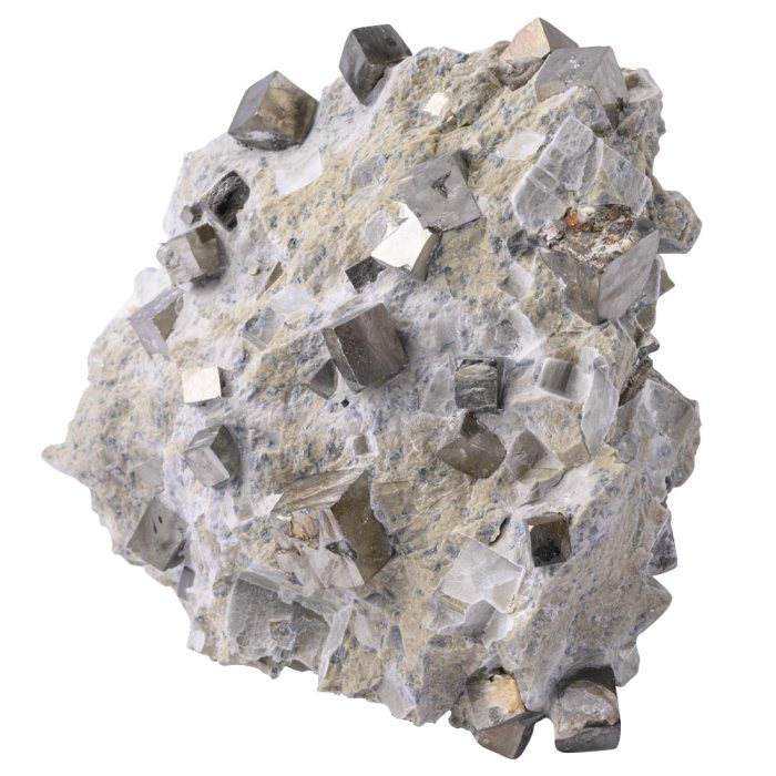 Pyrite Cubes in Matrix